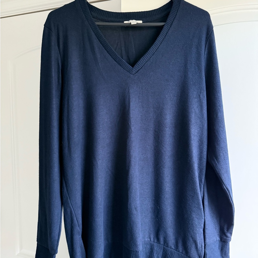 Lucky Brand Deep Blue V-Neck Sweater